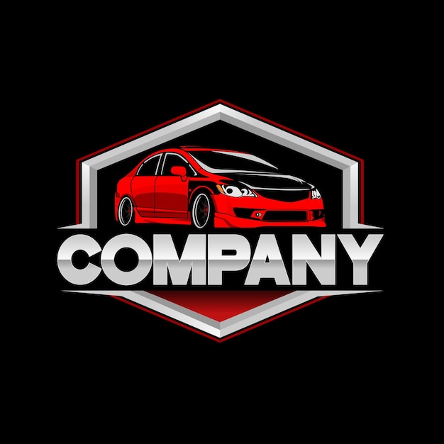 Concetto di design del logo del garage per auto