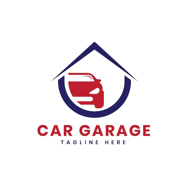 Car garage logo ontwerp concept vrije vector