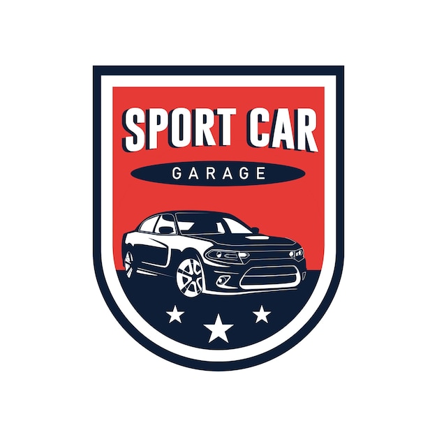 Vector car garage logo