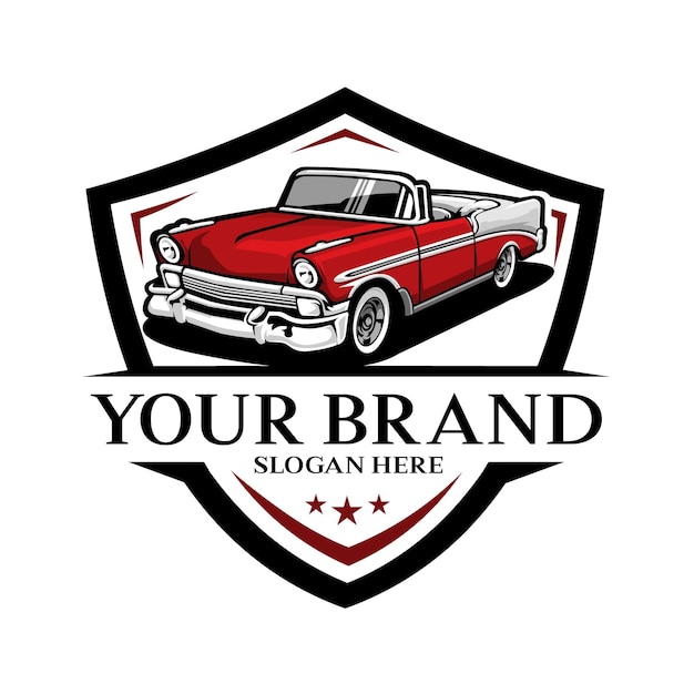 Vector car garage mechanic dealership concept ready made logo vector isolated