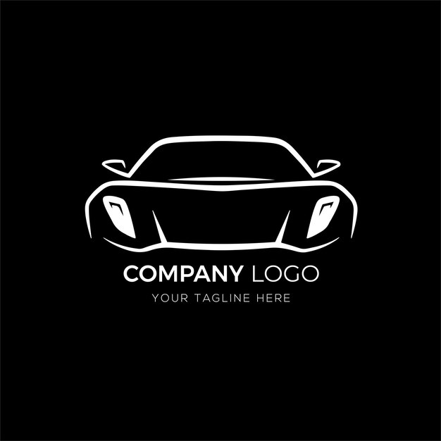 Vettore progettazione del logo del concetto car garage premium