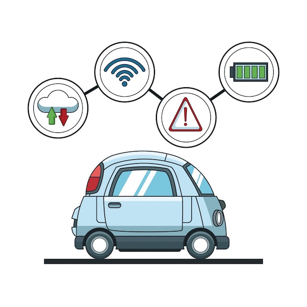 Vettore tecnologia gps per auto