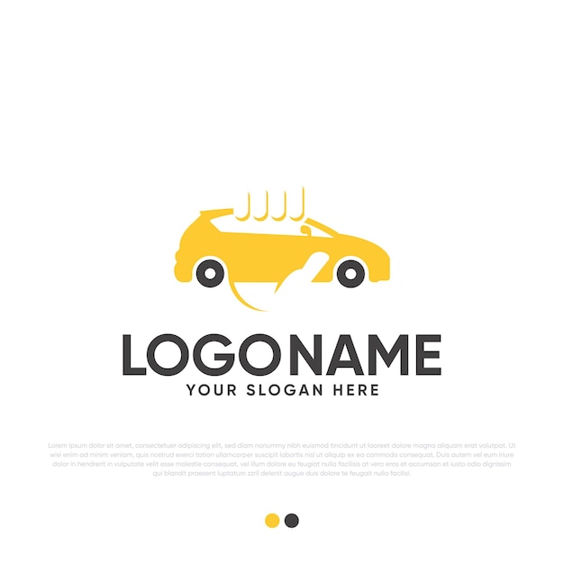 Car Grab Logo design premium vector