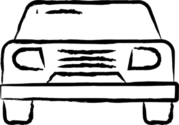 Car hand drawn vector illustration