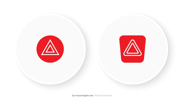 Car hazard lights icon design dashboard hazard vector illustration