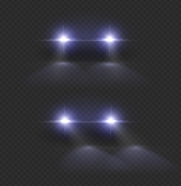 Car headlights set