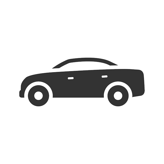 Car icon in black and white