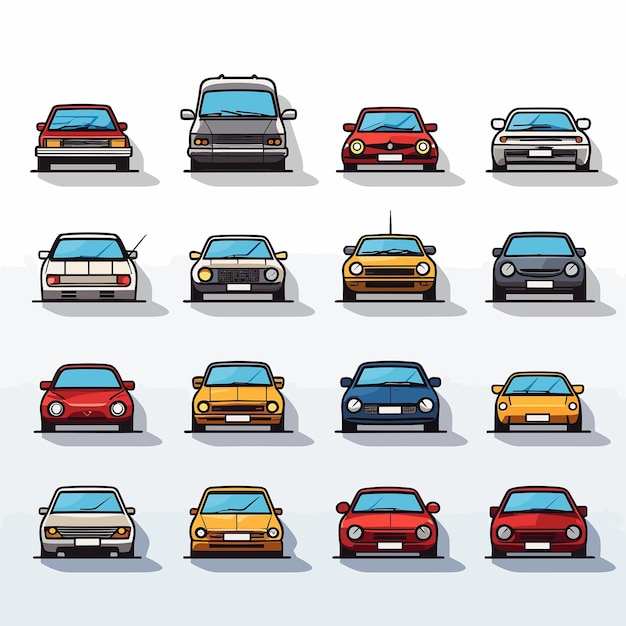 Car icon collection vector