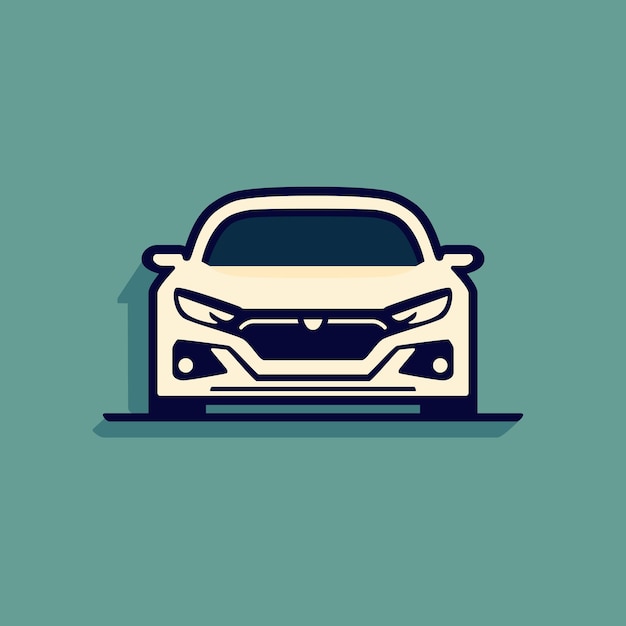 Car icon Front view Vector illustration