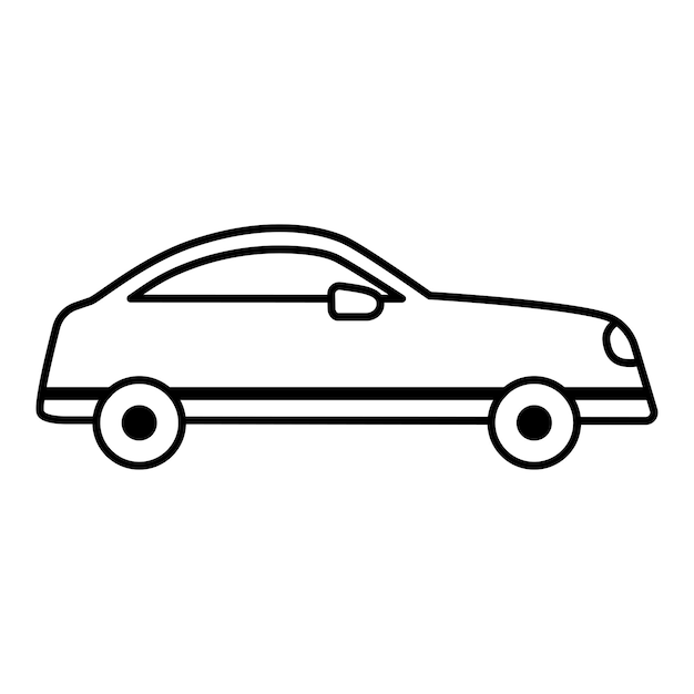 Car icon vector on trendy style for design and print