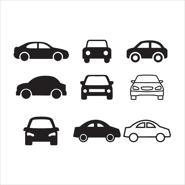 Car Iconset vector illustratie kunst