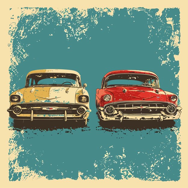 Vector car illustration tshirt design