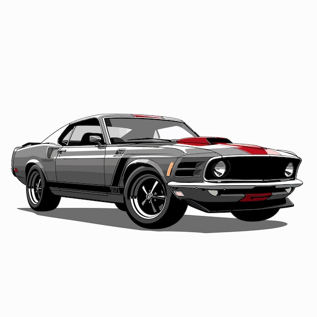 Vector car illustration tshirt design