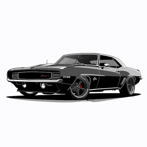 Vector car illustration tshirt design