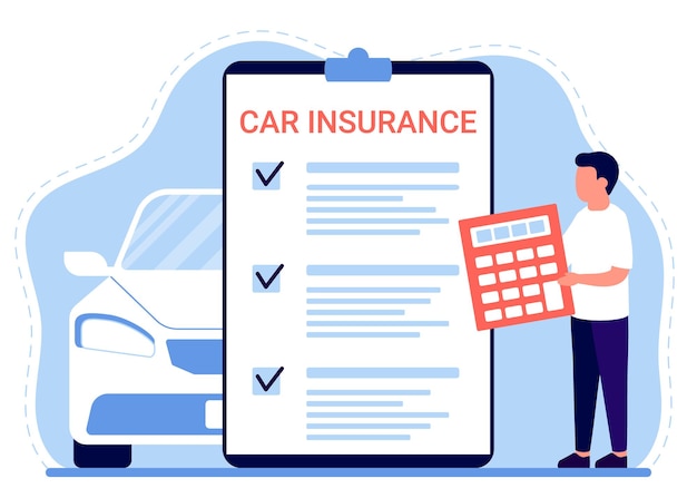 Vector car insurance auto claim document