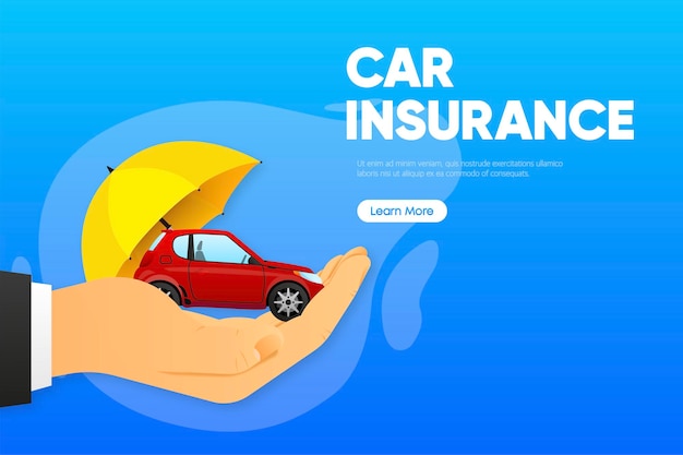 자동차 보험 정책 재정 양식 돈 개념 자동차 보험 아이콘 벡터 문서