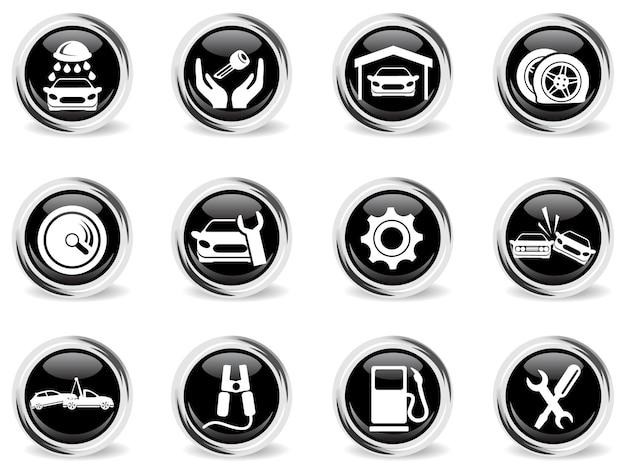 Vector car interface simply symbol for web icons and user interface