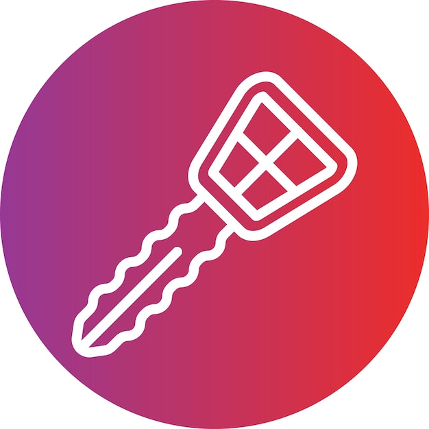 Car Key Icon Style