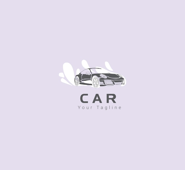 Car line art logo design