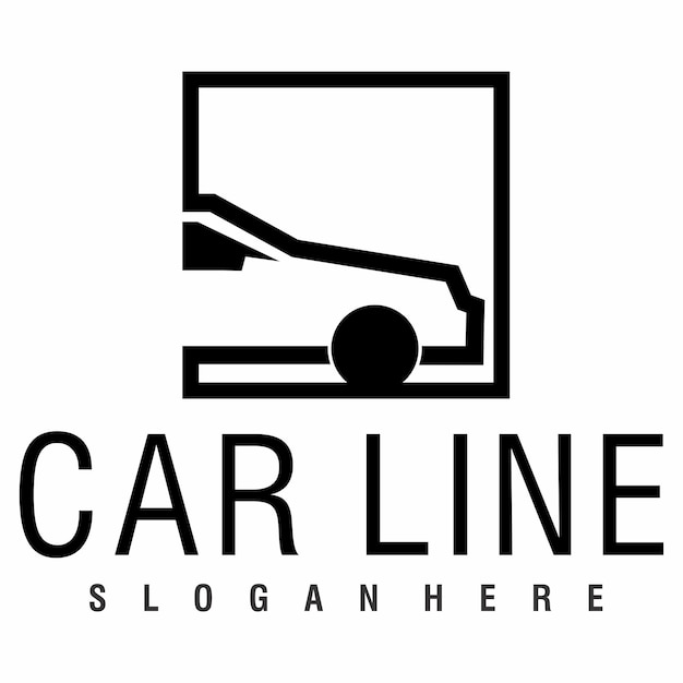 Car line logo design vector