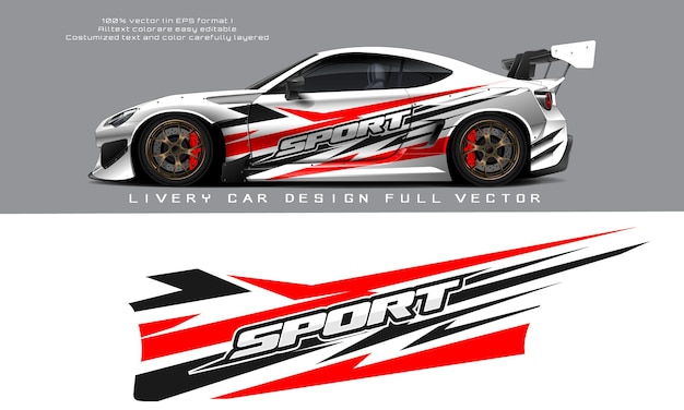 car livery graphic vector. abstract grunge background design for vehicle vinyl wrap and car branding