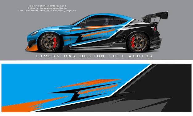 car livery graphic vector. abstract grunge background design for vehicle vinyl wrap and car branding