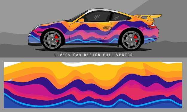 Vector car livery graphic vector abstract grunge background design for vehicle vinyl wrap and car branding