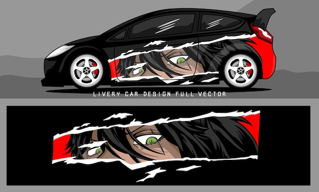 car livery graphic vector. abstract grunge background design for vehicle vinyl wrap and car branding