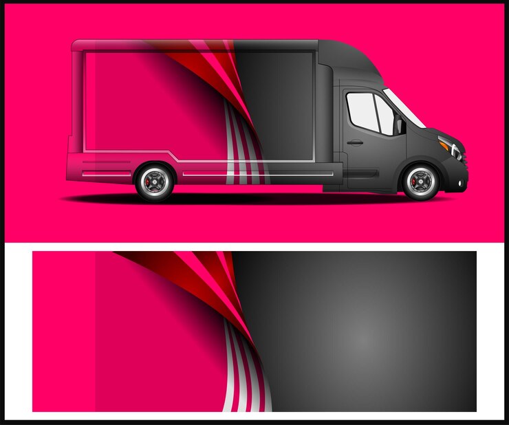 car livery vector design for vehicle vinyl wrap design