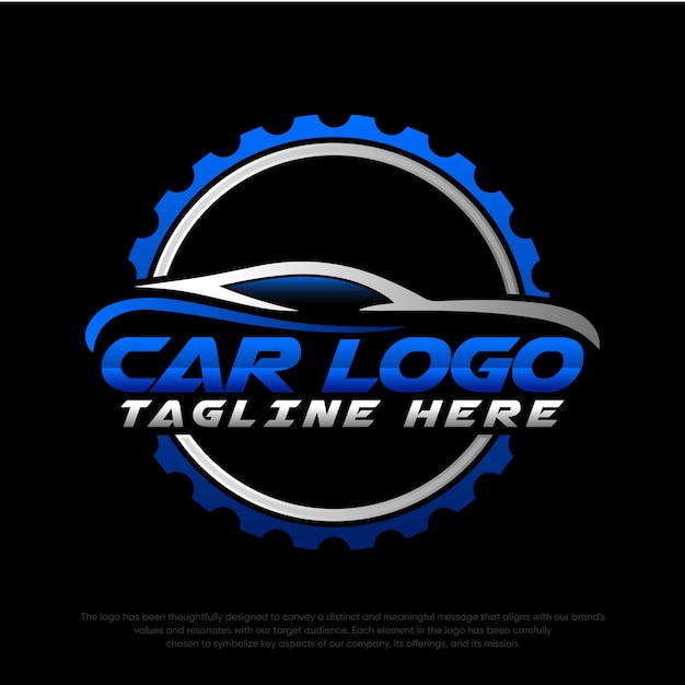 Vettore logo per auto logo per auto logo vettoriale tempio