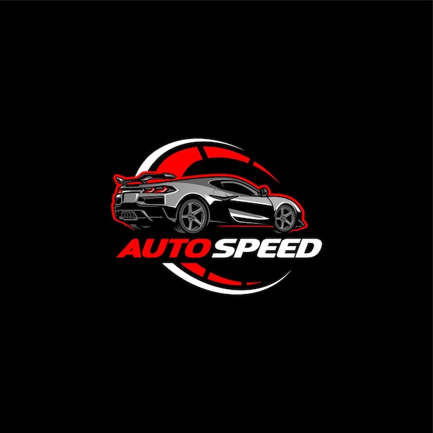 Car logo concept in black background vector