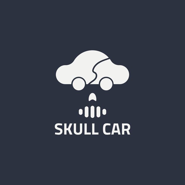 Car logo merged with a skull