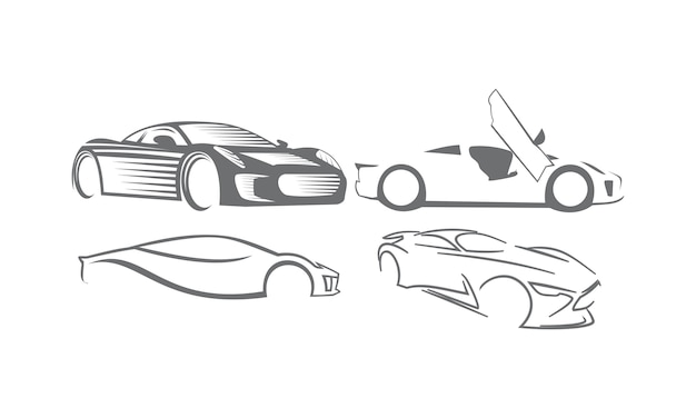 Vector car logo set bundle collection