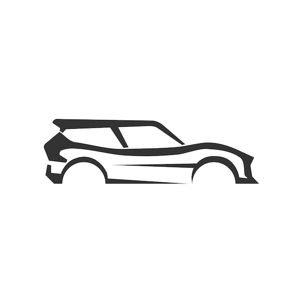 車のロゴ テンプレート アイコン イラスト ブランド アイデンティティ分離とフラット イラスト ベクトル グラフィック