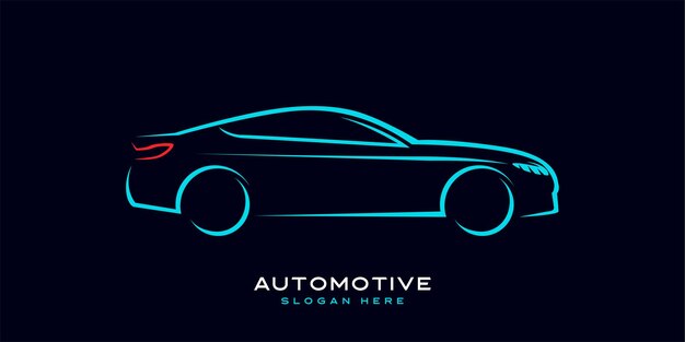 Car logo with dynamic and modern and sophisticated lines