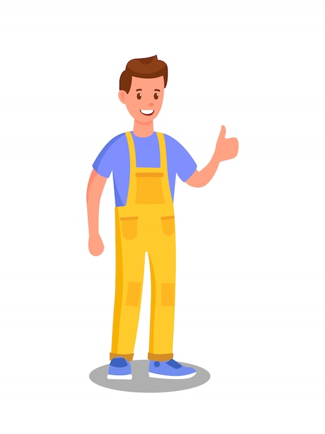 Car maintenance service worker illustration