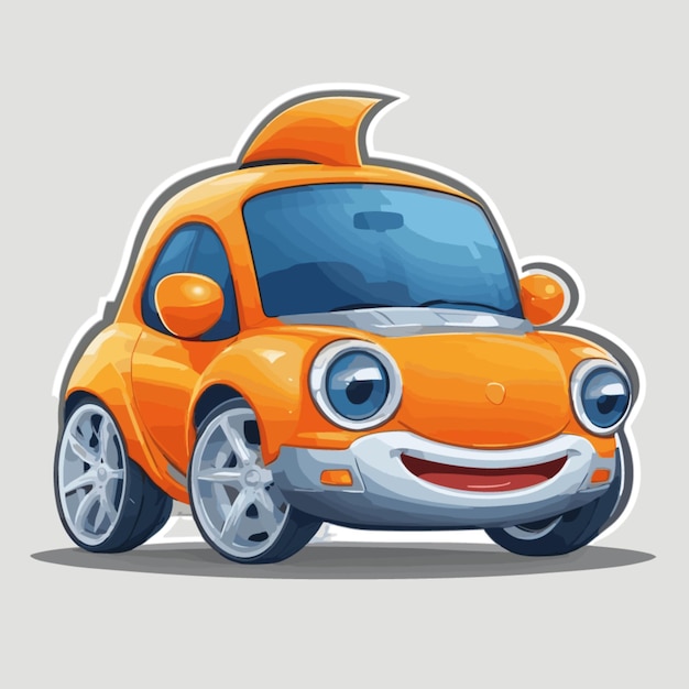 Car mascot vector on a white background