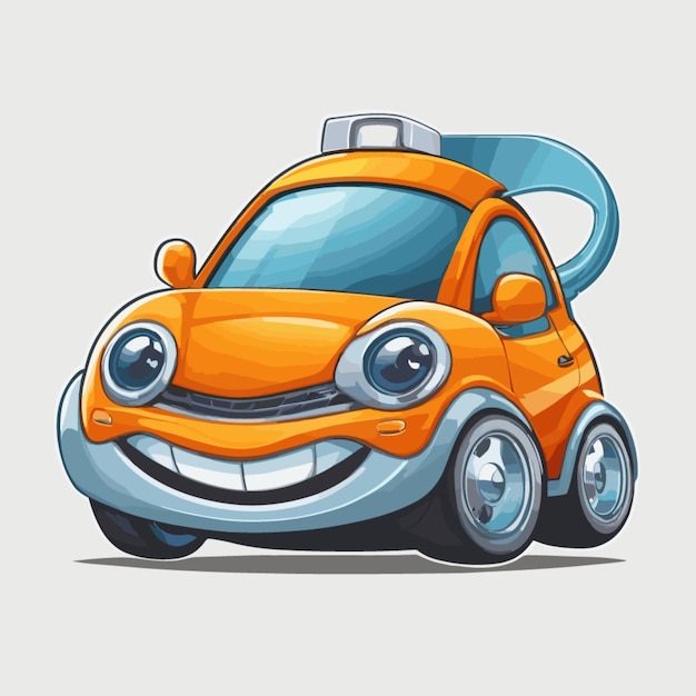 Car mascot vector on a white background