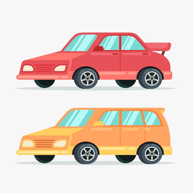 Автомобиль объект в плоский вид сбоку иллюстрации