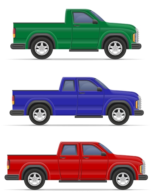 Vector car pickup vector illustration
