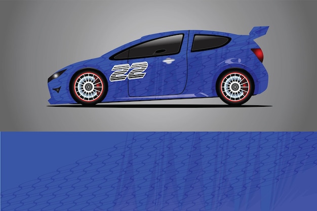 Vector car print wrap design