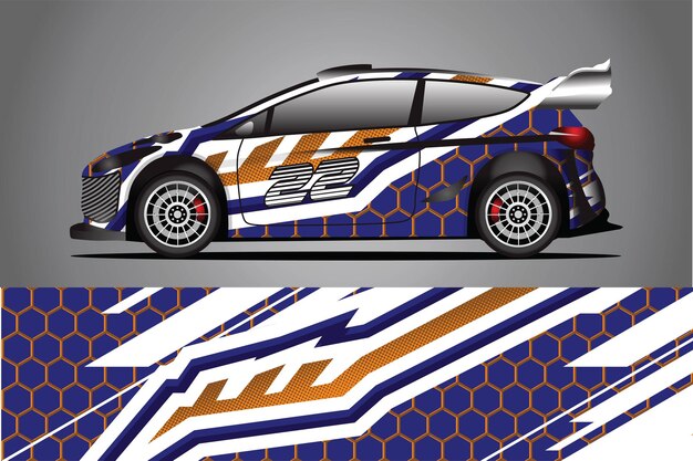 Vector car print wrap design
