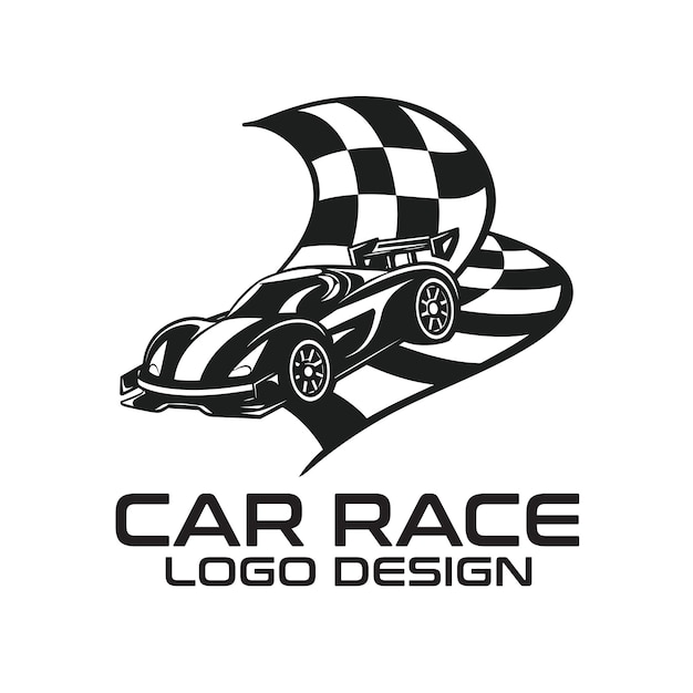 Car Race Vector Logo Design