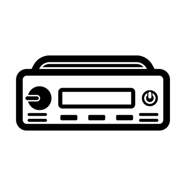 Car radio symbol icon logo design vector illustration