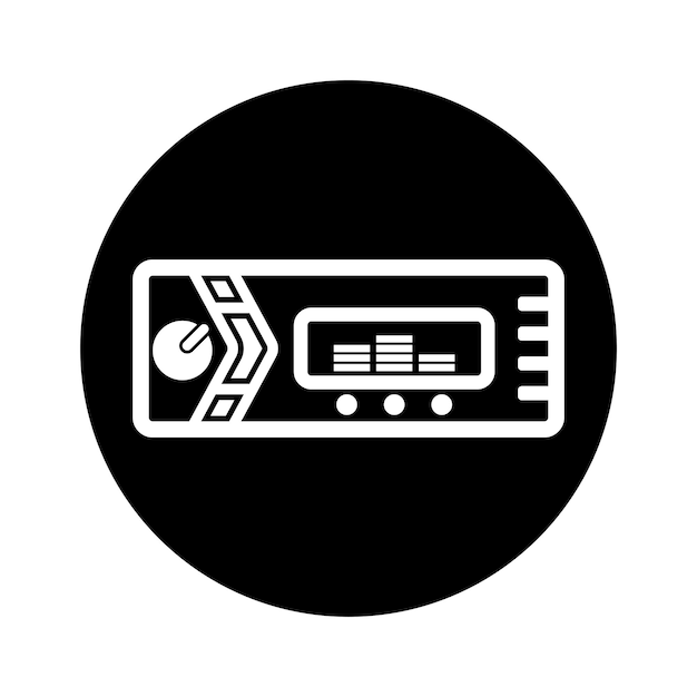 Car radio symbol icon logo design vector illustration