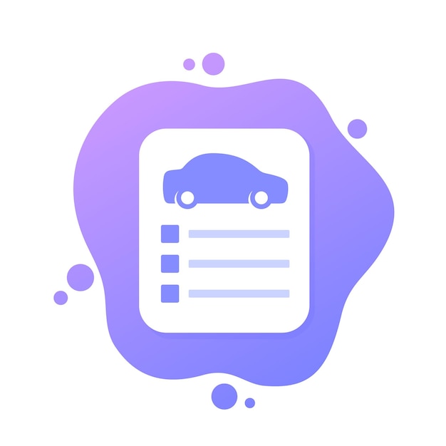 car registration icon vector design