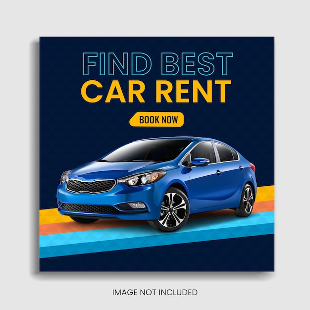 car rent social media post Instagram template facebook post design