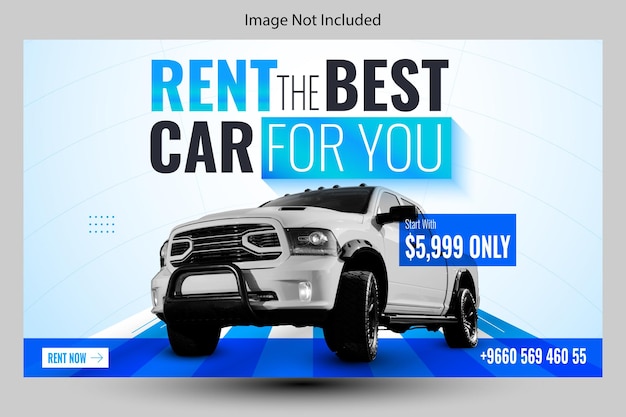 Car rent web banner design