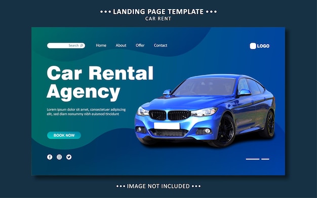 Car Rental Agency Landing Page Template