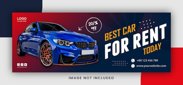 Car rental or buying online instagram social media post banner template